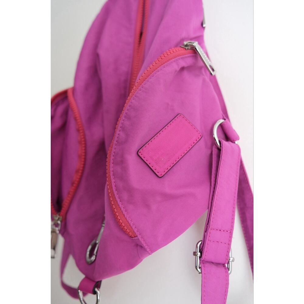 Rebecca Minkoff Julian Hot Pink Nylon/Leather Backpack PRODUCTION SAMPLE - Picture 8 of 12